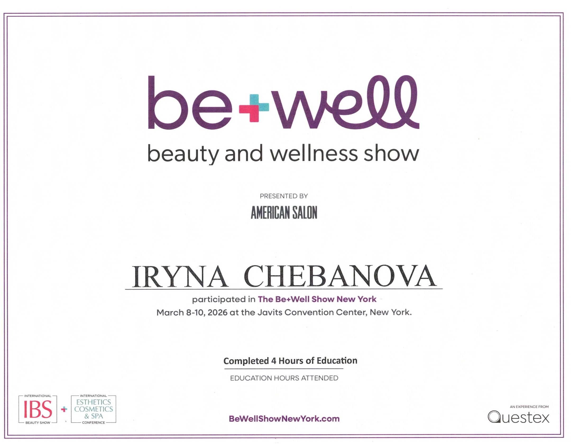 Be+Well Beauty and Wellness Show New York 2026