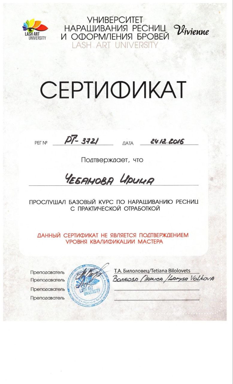 Lash Art University: Базовый курс наращивания ресниц